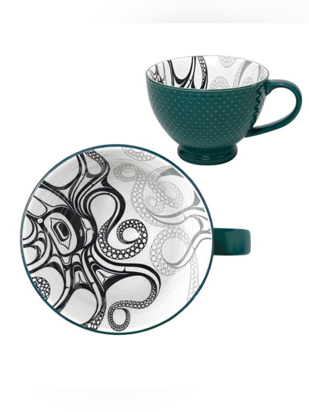 NWT  Porcelain Art Mug Octopus Design by Ernest Swanson